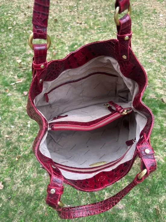 Brahmin Croc Shoulder Bag - Picture 7 of 17